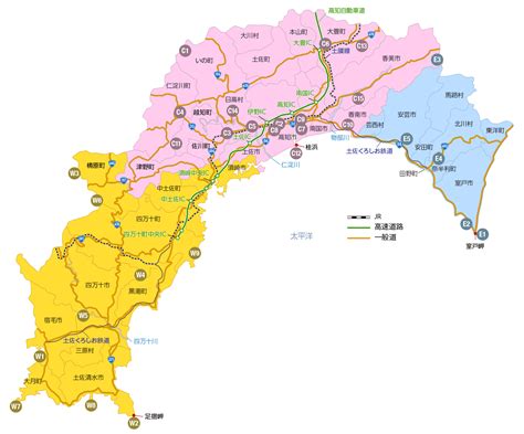 高知県地図 道路